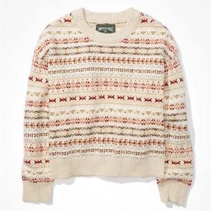American Eagle Fairisle Snowdrift Sweater Women's